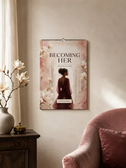 Becoming Her 12 Gentle Returns to Yourself reflection calendar by Kiki’s Reset Room